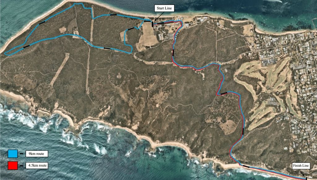 Portsea Bay to Surf Run Course Map